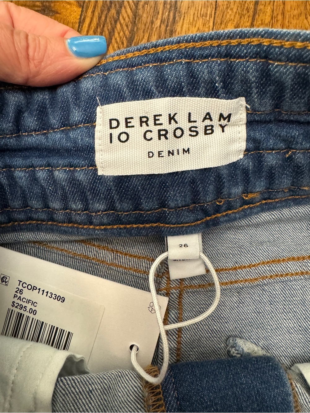 NWT Derek Lam Blue Braided-Waist Flare Jeans - Picture 3 of 7